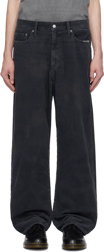 Neighborhood Black Savage Corduroy Dp Wide Trousers
