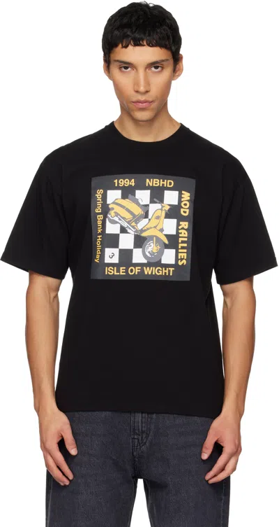 Neighborhood Black 'tee Ss-10' T-shirt In Multi