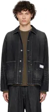 Neighborhood Black Washed Lw Coverall Denim Jacket