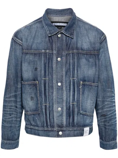 NEIGHBORHOOD BLUE SINGLE-BREASTED DENIM JACKET