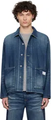 Neighborhood Blue Washed Lw Coverall Denim Jacket In Blue