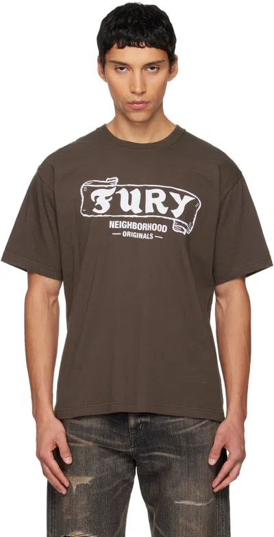 Neighborhood Brown 'tee Ss-6' T-shirt