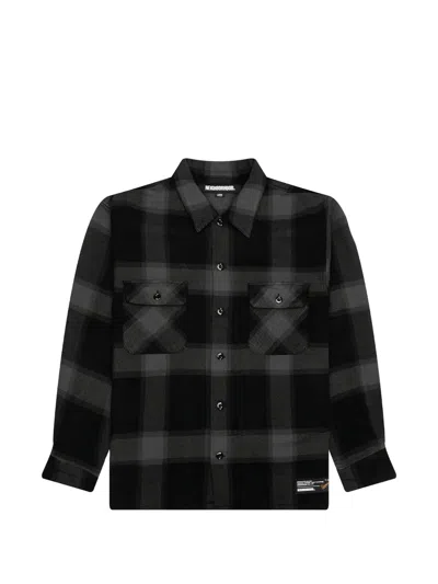 Neighborhood Buffalo Check Shirt In Black