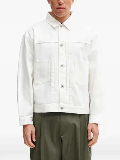 Neighborhood Button Pockets Jacket In White