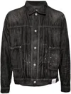 Neighborhood Logo-patch Denim Jacket In Black