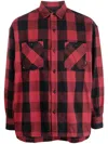 Neighborhood Check-pattern Cotton Shirt In Red