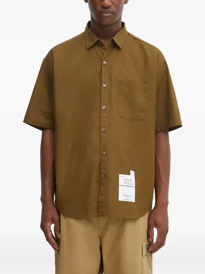 Neighborhood Chest-pocket Short-sleeve Shirt In Brown