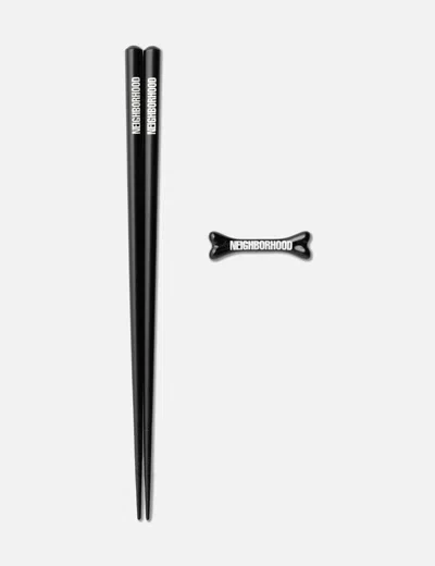 Neighborhood Chopsticks &amp; Chopstick Rest Set In Black