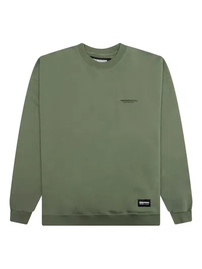 Neighborhood Circular-logo Sweatshirt In Green