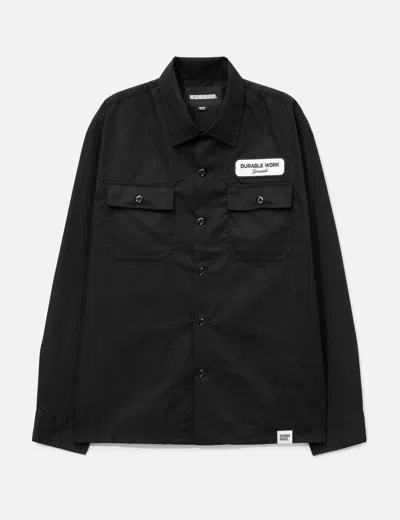 Neighborhood Classic Work Shirt Long Sleeves In Black