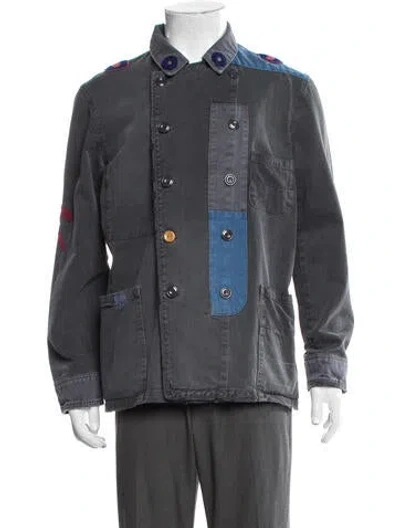 Pre-owned Neighborhood Colorblock Pattern Peacoat In Blue