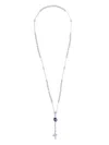 Neighborhood Cord Cross Necklace In 灰色
