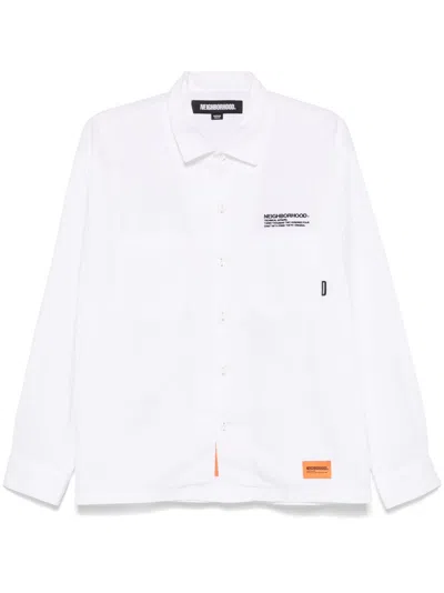 Neighborhood Cordlane Work Shirt In White