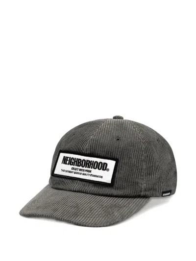 Neighborhood Corduroy Patch Cap In Gray
