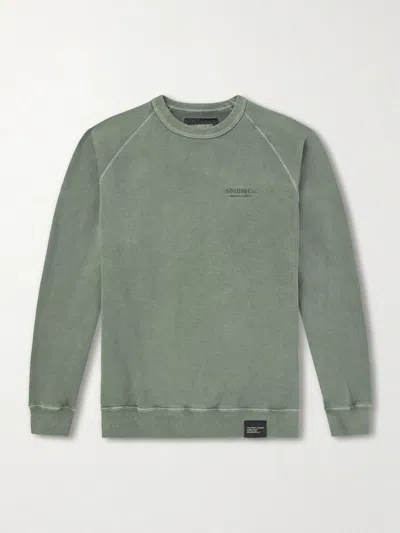 Neighborhood Cotton Pigment Dyed Sweatshirt In Green