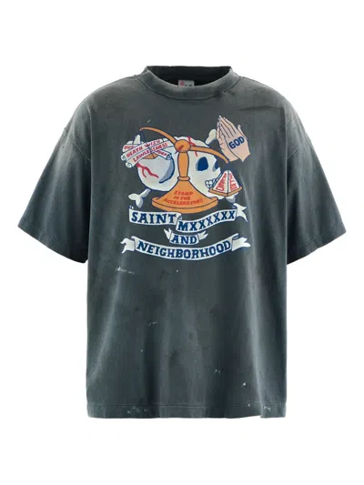 Neighborhood Cotton T-shirt In Black