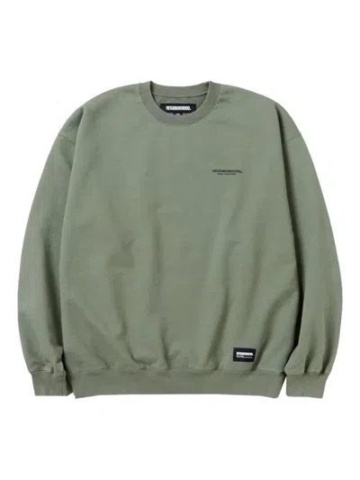 Neighborhood Crew-neck Cotton Sweatshirt In Green
