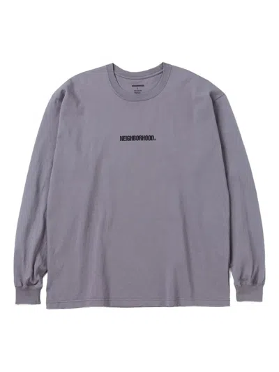 Neighborhood Crew-neck Long-sleeve T-shirt In Gray
