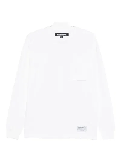 Neighborhood Crew-neck Patch-pocket T-shirt In White