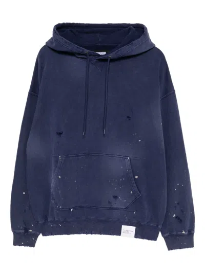 Neighborhood Damaged Hoodie In Blue