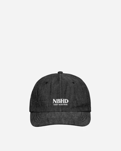 Neighborhood Denim Dad Cap In Black