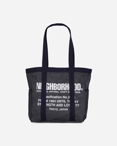 Neighborhood Denim Tote Bag-m Indigo In Gray