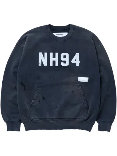 Neighborhood Distressed-effect Sweatshirt In Black