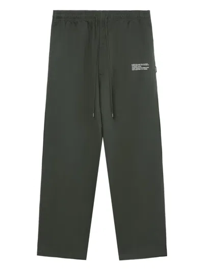 Neighborhood Drawstring Pocket Trousers In Green