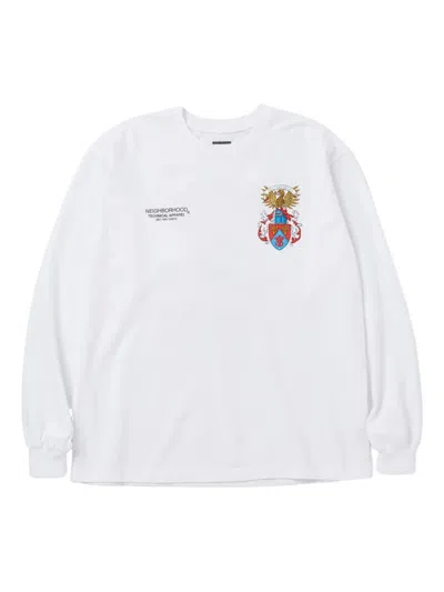 Neighborhood Eagle-crest Long-sleeve T-shirt In White