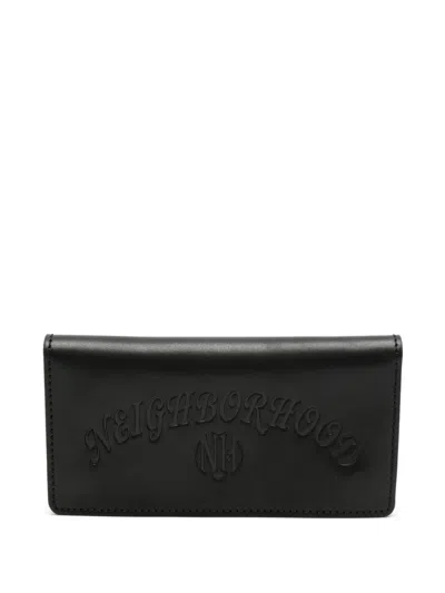 Neighborhood Embossed-logo Wallet In Black