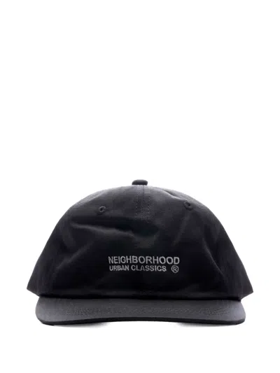 Neighborhood Embroidered Cap In Black
