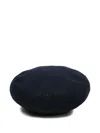 Neighborhood Embroidered Cotton-blend Beret In Blue