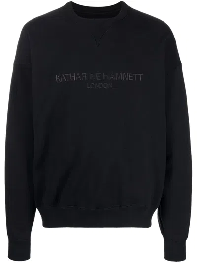 Neighborhood Embroidered-logo Cotton Sweatshirt In 黑色
