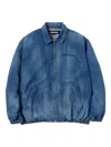 Neighborhood Embroidered-logo Denim Jacket In Blue