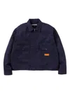 Neighborhood Flap-pocket Zip-front Shirt Jacket In Blue