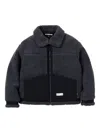 Neighborhood Fleece Panelled Jacket In Gray