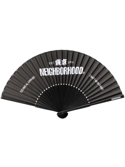 Neighborhood Folding Fan In Schwarz