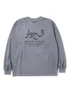 Neighborhood Front-print Long-sleeve Sweatshirt In Gray