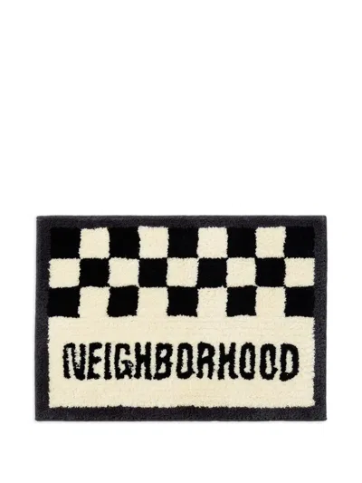 Neighborhood Gallery 1950 Checker Rug Mat In Black