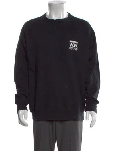 Pre-owned Neighborhood Graphic Print Crew Neck Sweatshirt In Black