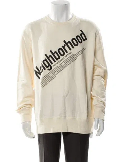Pre-owned Neighborhood Graphic Print Crew Neck Sweatshirt W/ Tags In Neutral