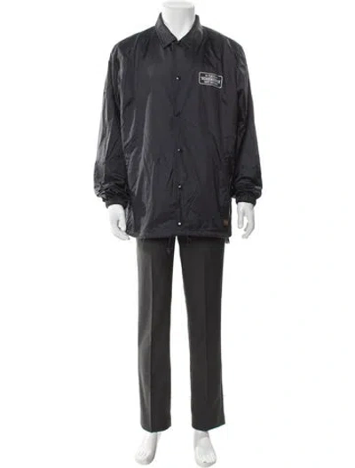 Pre-owned Neighborhood Graphic Print Parka W/ Tags In Gray
