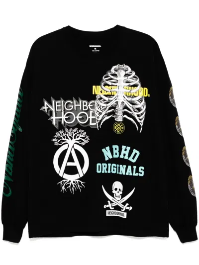 Neighborhood T-shirt Mit Grafischem Print In Schwarz