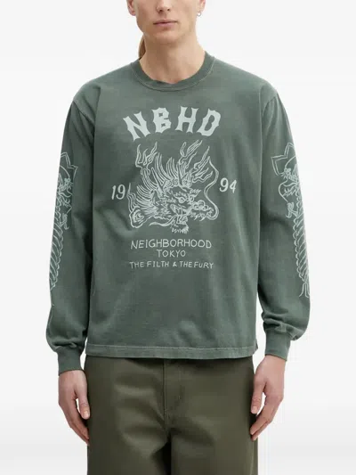 Neighborhood Graphic-print Cotton T-shirt In Green