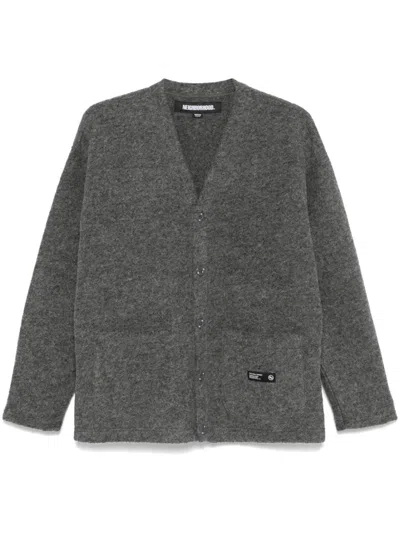 Neighborhood Grey Knitted Cardigan In Grau