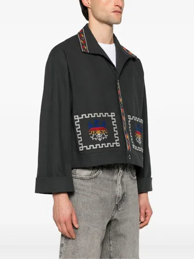 Neighborhood Gt Embroidery Shirt Jacket In Grey