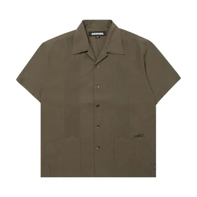 Pre-owned Neighborhood Guayabera Shirt 'olive Drab' | Green | Men's Size L