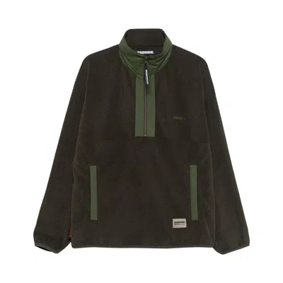 Pre-owned Neighborhood Half-zip Fleece Pullover 'olive Drab' | Green | Men's Size L