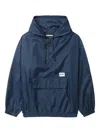 Neighborhood Half-zip Hooded Jacket In Blue