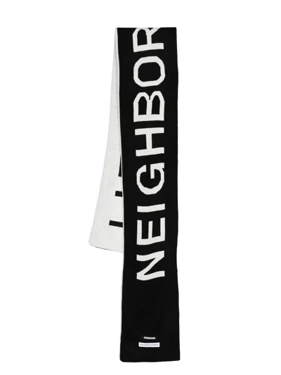 NEIGHBORHOOD INTARSIA-KNIT LOGO SCARF